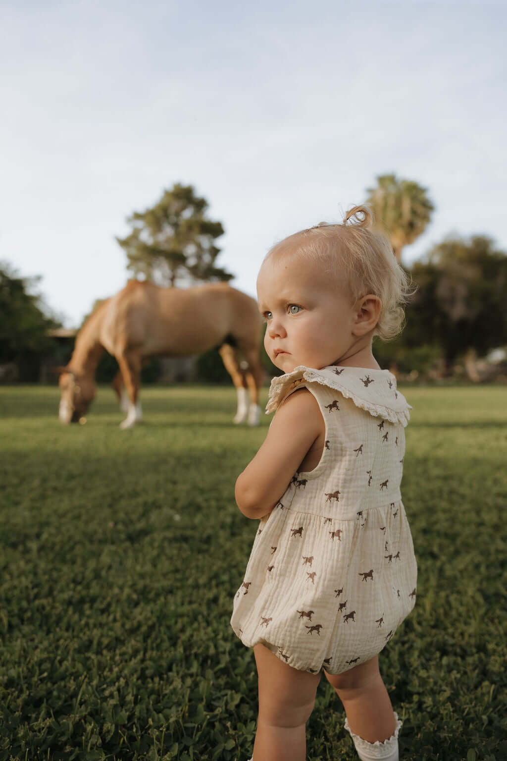 Wild Horses | Muslin Romper | Milk & Baby