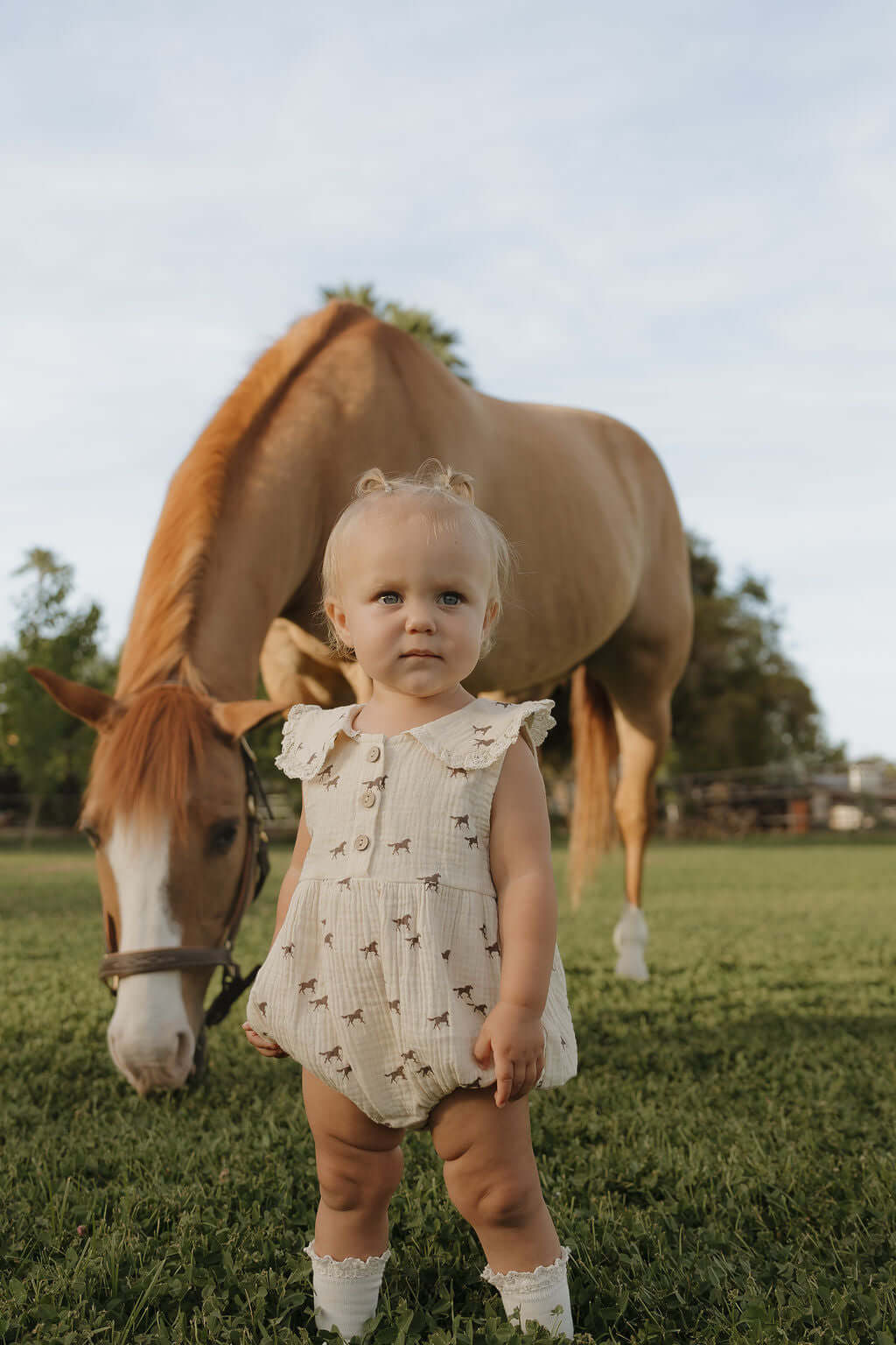 Wild Horses | Muslin Romper | Milk & Baby