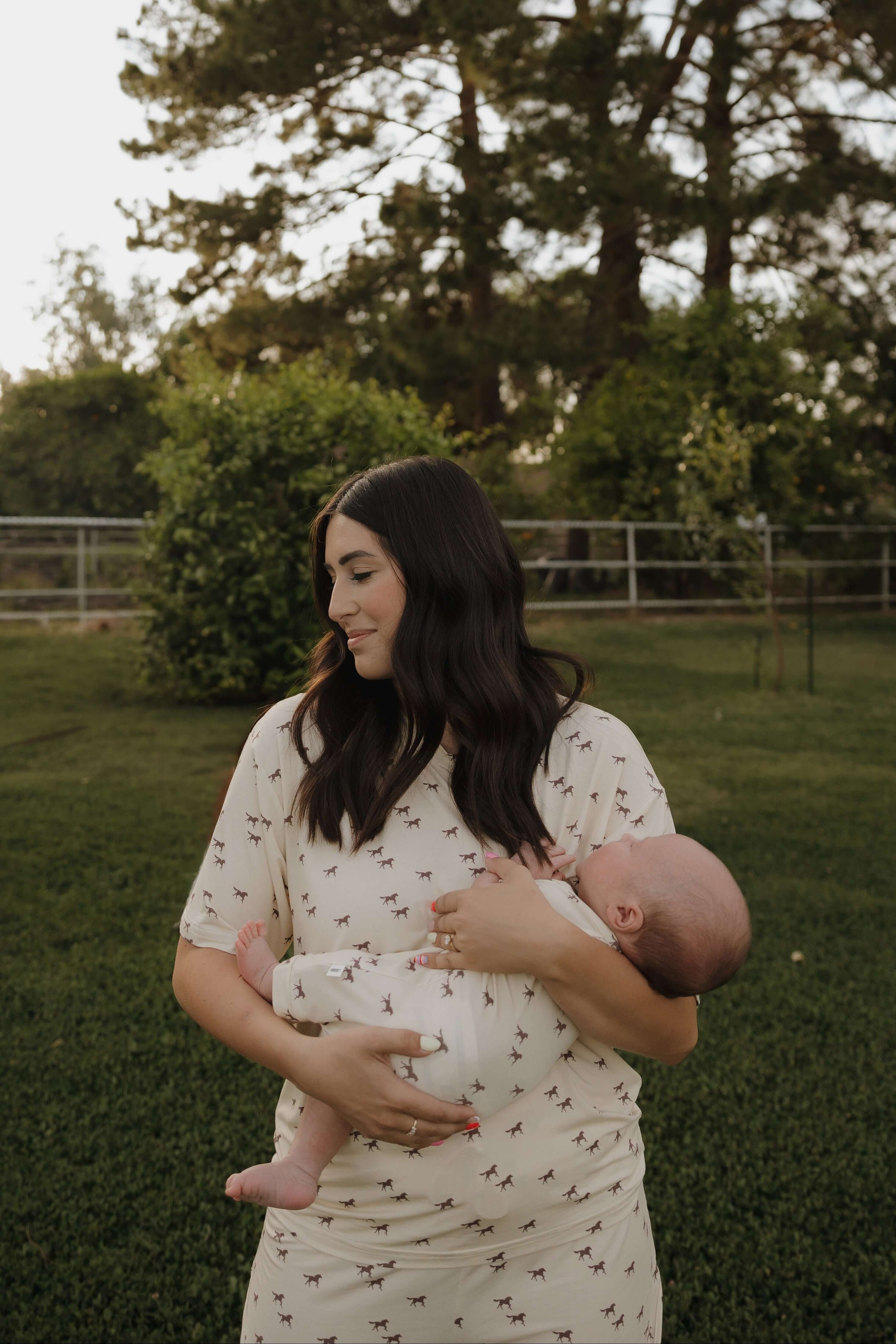 Wild Horses | Shortie Bamboo Zip | Milk & Baby