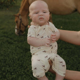 Wild Horses | Shortie Bamboo Zip | Milk & Baby