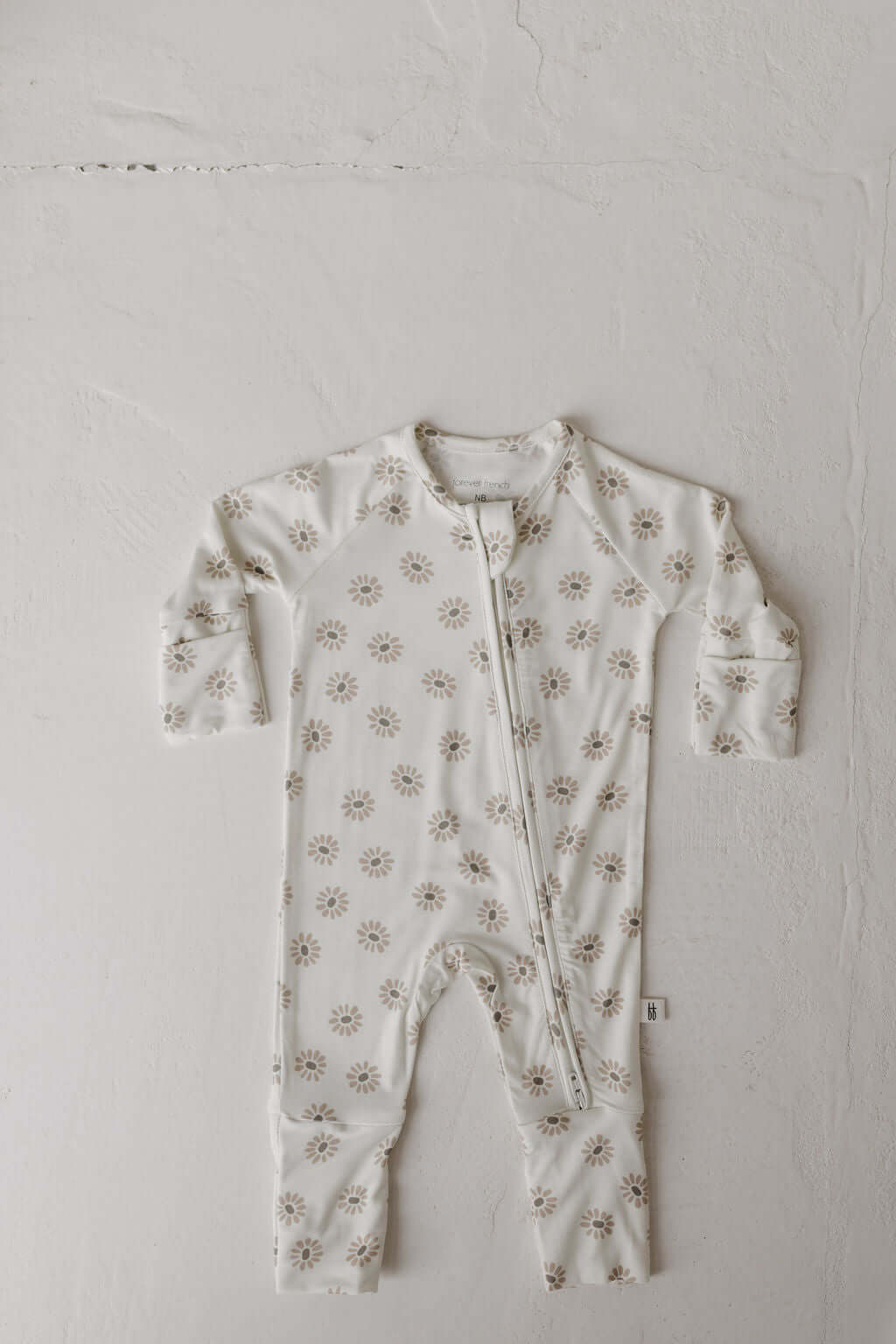 Daisy Fields | Bamboo Zip Pajamas | Milk & Baby
