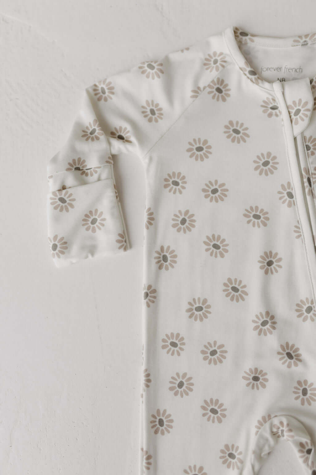 Daisy Fields | Bamboo Zip Pajamas | Milk & Baby