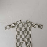 Oat & Sage | Bamboo Zip Pajamas | Milk & Baby