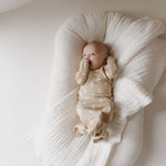 Tan Lightning Bolt | Bamboo Knotted Gown | Milk & Baby