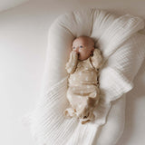 Tan Lightning Bolt | Bamboo Knotted Gown | Milk & Baby