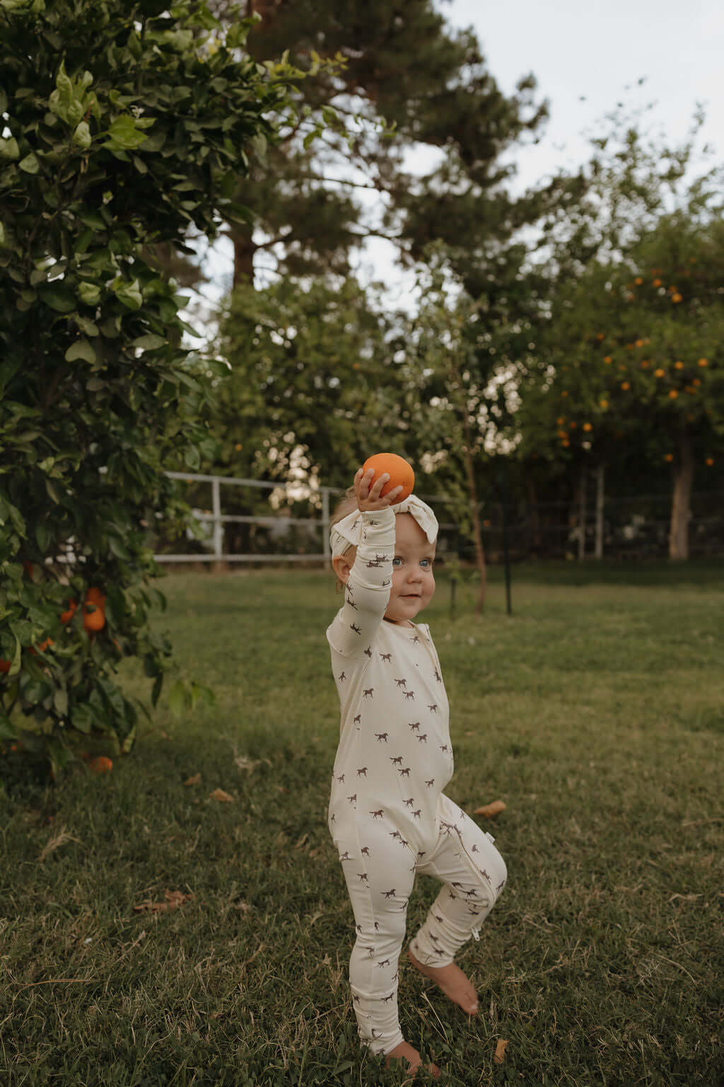 Wild Horses | Bamboo Zip Pajamas | Milk & Baby