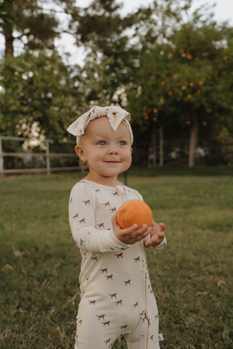 Wild Horses | Bamboo Zip Pajamas | Milk & Baby