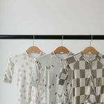 Oat & Sage | Bamboo Zip Pajamas | Milk & Baby