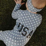 Star Spangled | Bamboo Zip Pajamas | Milk & Baby