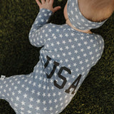 Star Spangled | Bamboo Zip Pajamas | Milk & Baby