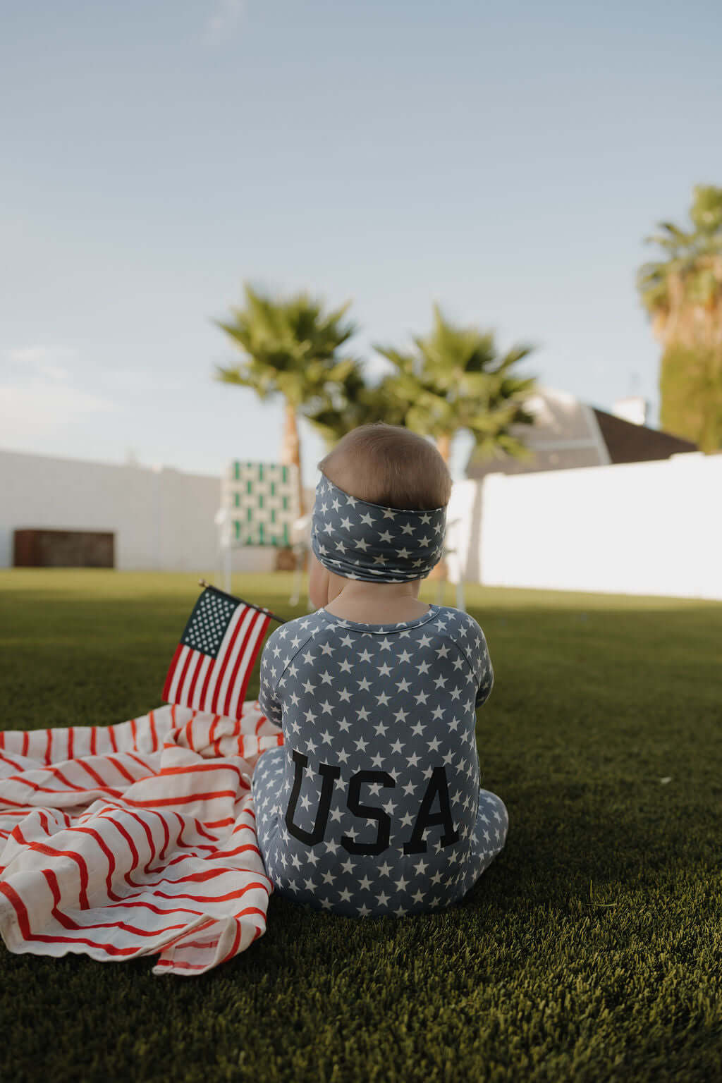 Star Spangled | Bamboo Zip Pajamas | Milk & Baby