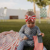 Star Spangled | Bamboo Zip Pajamas | Milk & Baby