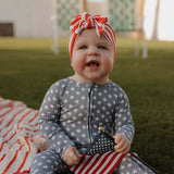 Star Spangled | Bamboo Zip Pajamas | Milk & Baby