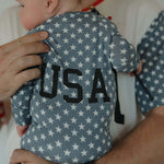 Star Spangled | Bamboo Zip Pajamas | Milk & Baby