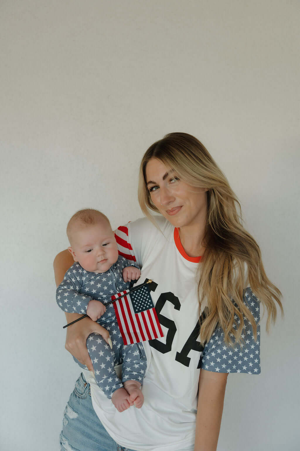Star Spangled | Bamboo Zip Pajamas | Milk & Baby