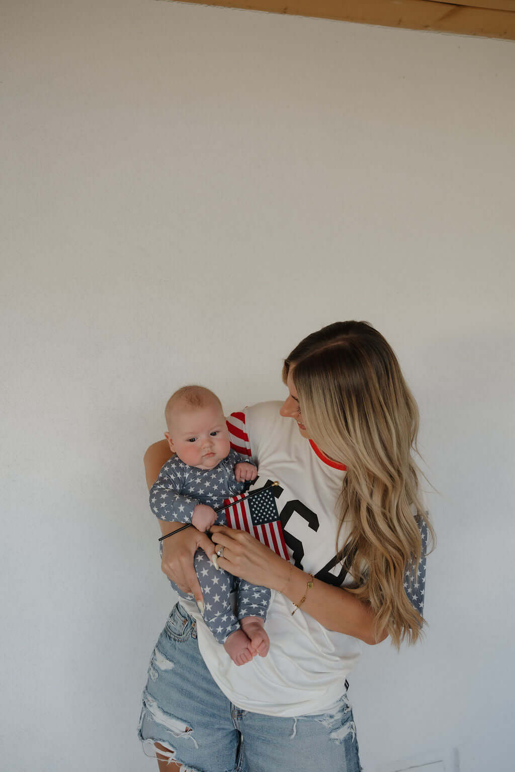 Star Spangled | Bamboo Zip Pajamas | Milk & Baby