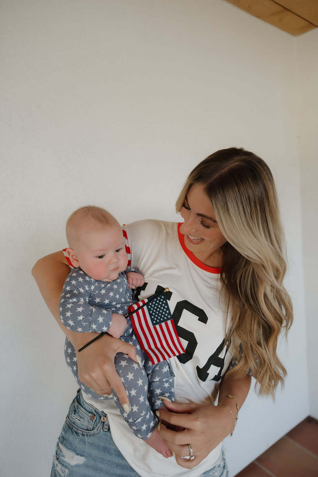 Star Spangled | Bamboo Zip Pajamas | Milk & Baby