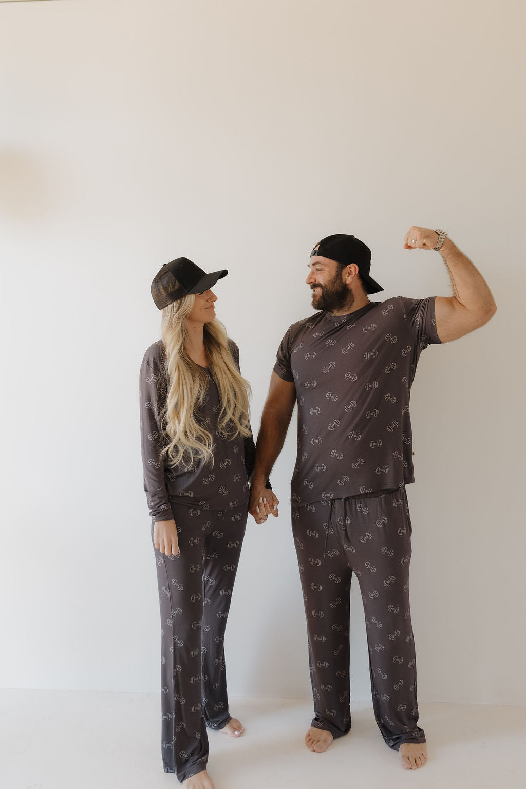 Charcoal Arm Day | Women's Bamboo Pajama | Milk & Baby