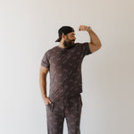 Arm Day Men's Short Sleeve Bamboo Pajama Charcoal