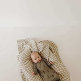 Brown & Black Lightning Bolt | Bamboo Knotted Gown | Milk & Baby