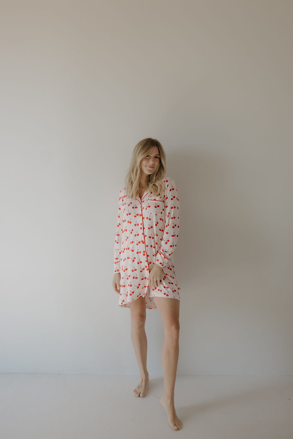 Women's Bamboo Sleeping Dress | Cherry Orchard | Milk & Baby