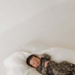 Faded Brown Checkerboard | Bamboo Knotted Gown | Milk & Baby