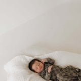 Faded Brown Checkerboard | Bamboo Knotted Gown | Milk & Baby