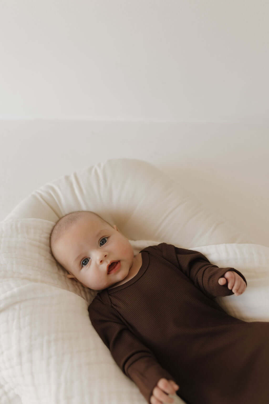 Coffee Bean | Bamboo Knotted Gown | Milk & Baby