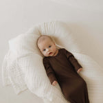 Coffee Bean | Bamboo Knotted Gown | Milk & Baby