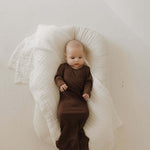 Coffee Bean | Bamboo Knotted Gown | Milk & Baby