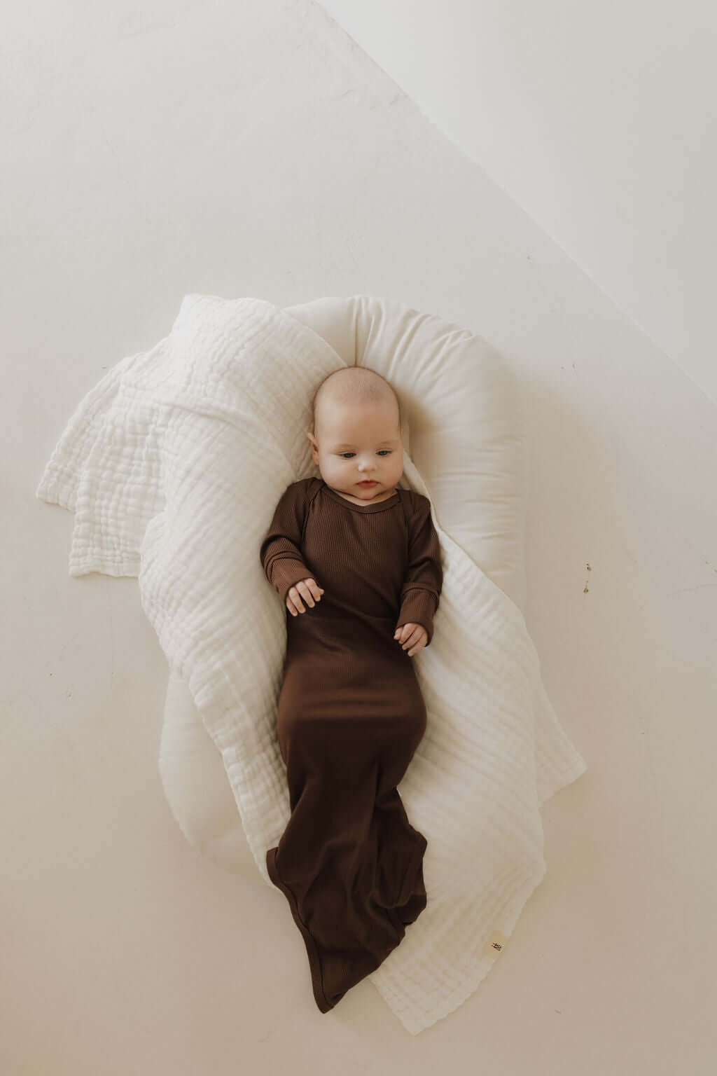 Coffee Bean | Bamboo Knotted Gown | Milk & Baby