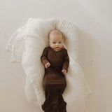 Coffee Bean | Bamboo Knotted Gown | Milk & Baby