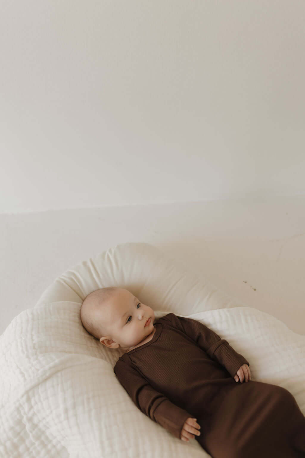 Coffee Bean | Bamboo Knotted Gown | Milk & Baby