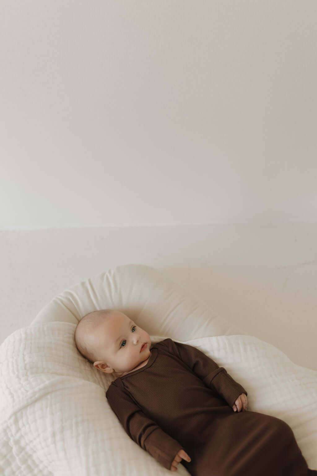 Coffee Bean | Bamboo Knotted Gown | Milk & Baby