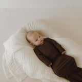 Coffee Bean | Bamboo Knotted Gown | Milk & Baby