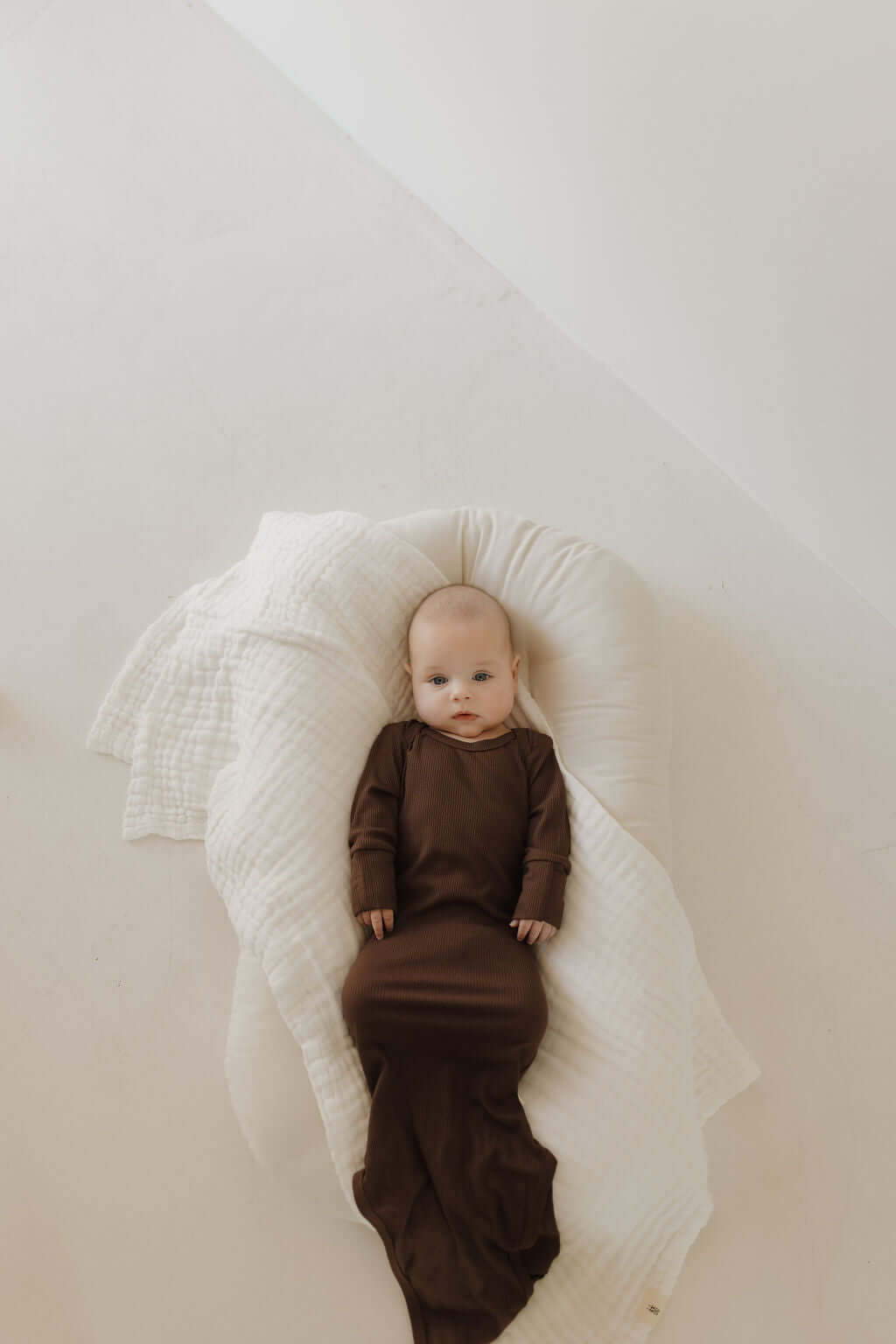 Coffee Bean | Bamboo Knotted Gown | Milk & Baby