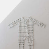 Picnic Plaid | Bamboo Zip Pajamas | Milk & Baby
