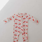 Cherry Orchard | Bamboo Zip Pajamas | Milk & Baby