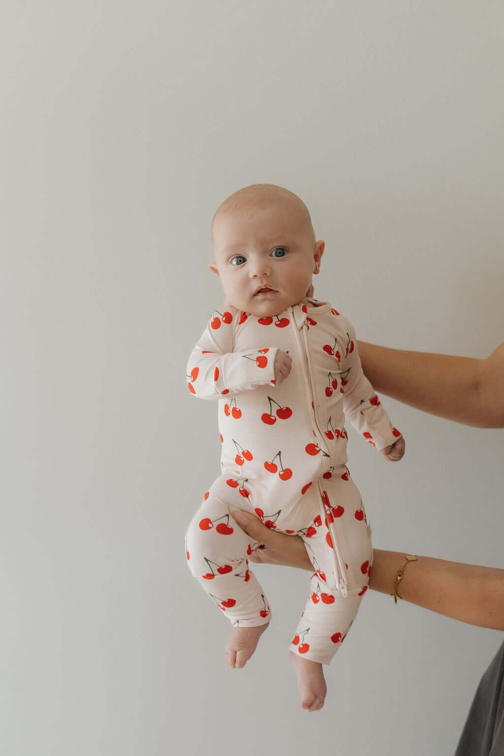 Cherry Orchard | Bamboo Zip Pajamas | Milk & Baby