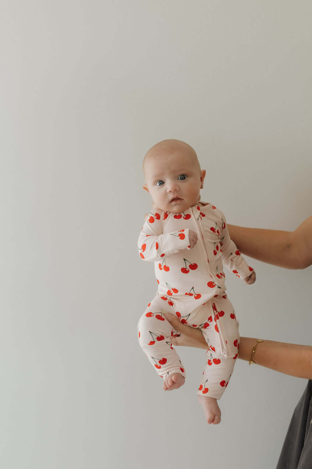 Cherry Orchard | Bamboo Zip Pajamas | Milk & Baby