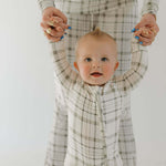 Picnic Plaid | Bamboo Zip Pajamas | Milk & Baby