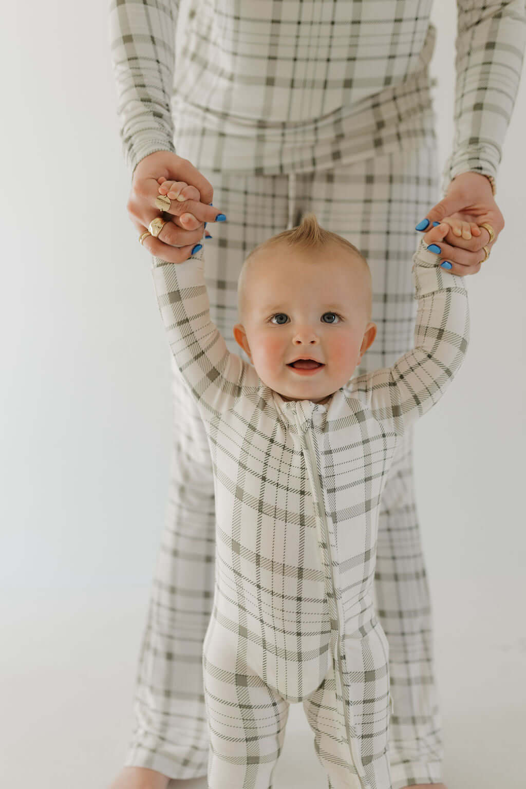 Picnic Plaid | Bamboo Zip Pajamas | Milk & Baby