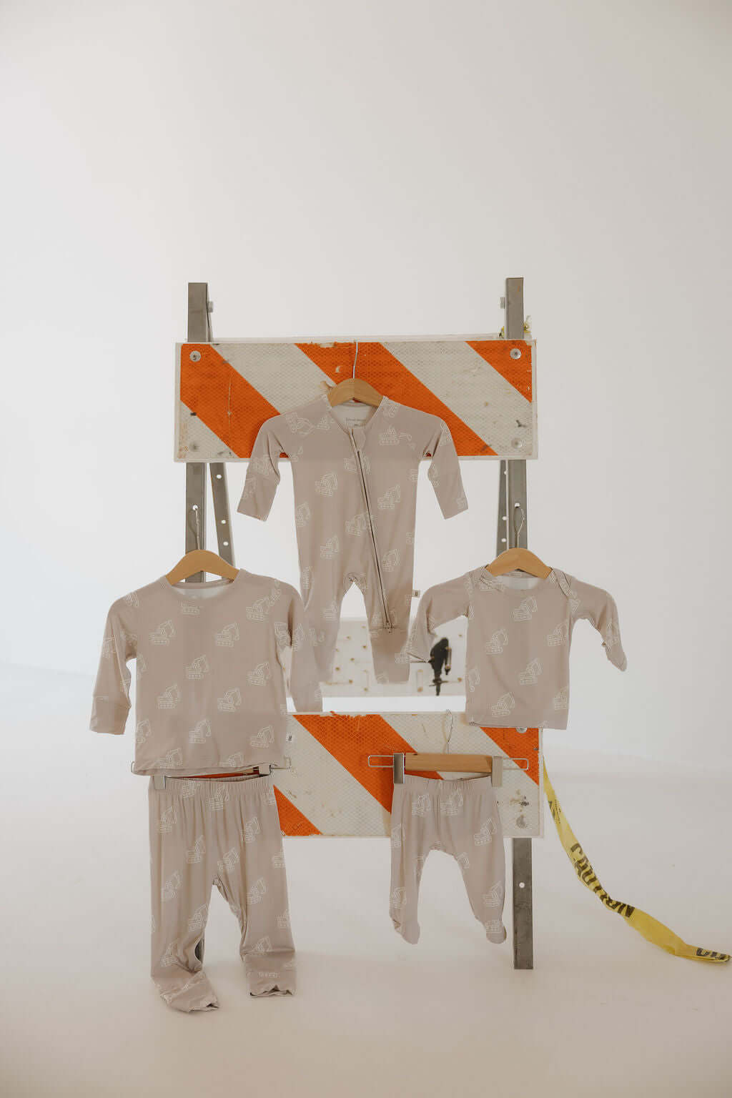 Excavator | Bamboo Zip Pajamas | Milk & Baby