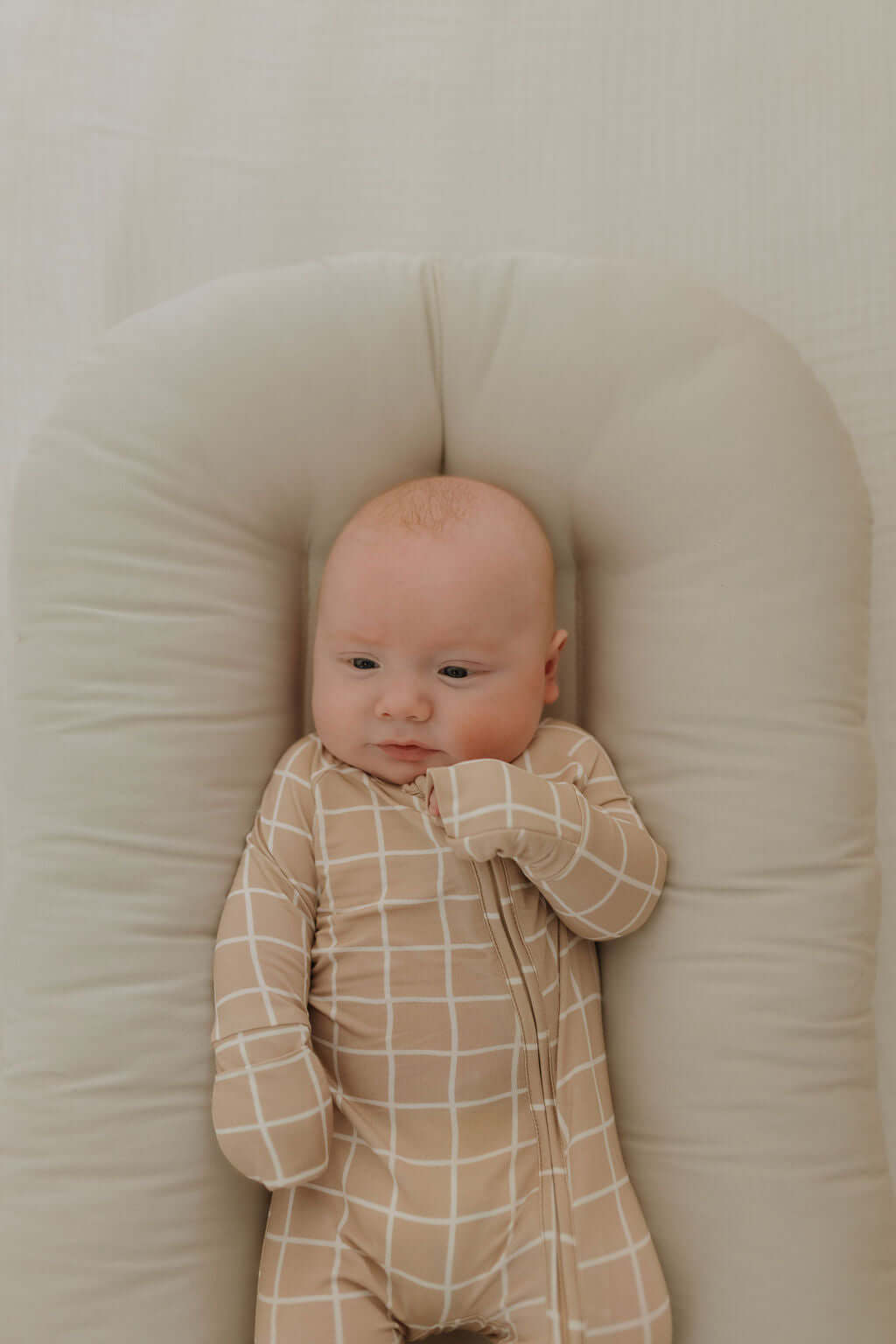 Grid | Bamboo Zip Pajamas | Milk & Baby