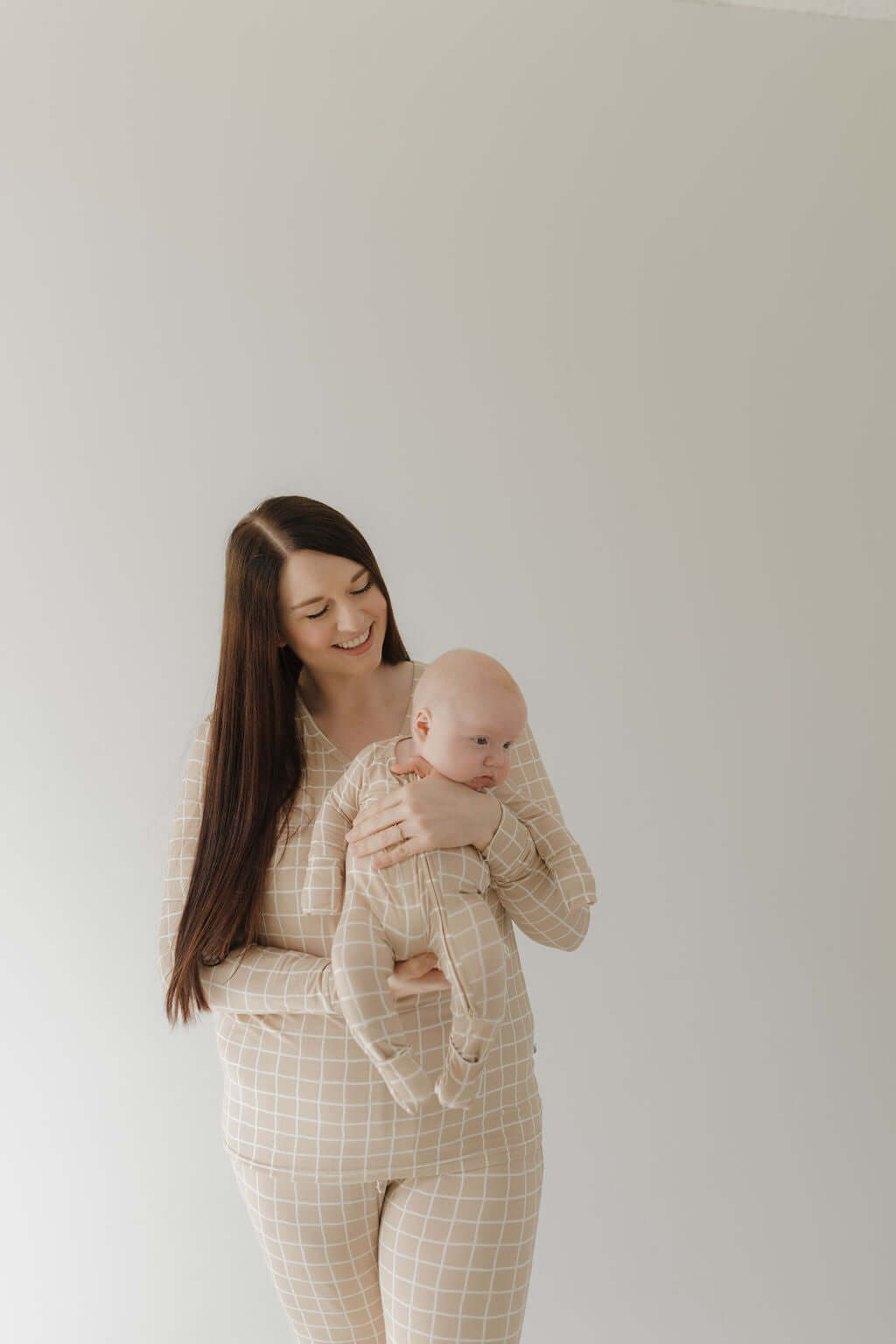 Grid | Women's Bamboo Pajama | Milk & Baby