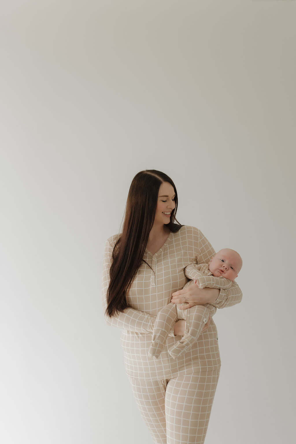 Grid | Women's Bamboo Pajama | Milk & Baby