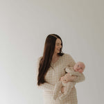 Grid | Bamboo Zip Pajamas | Milk & Baby
