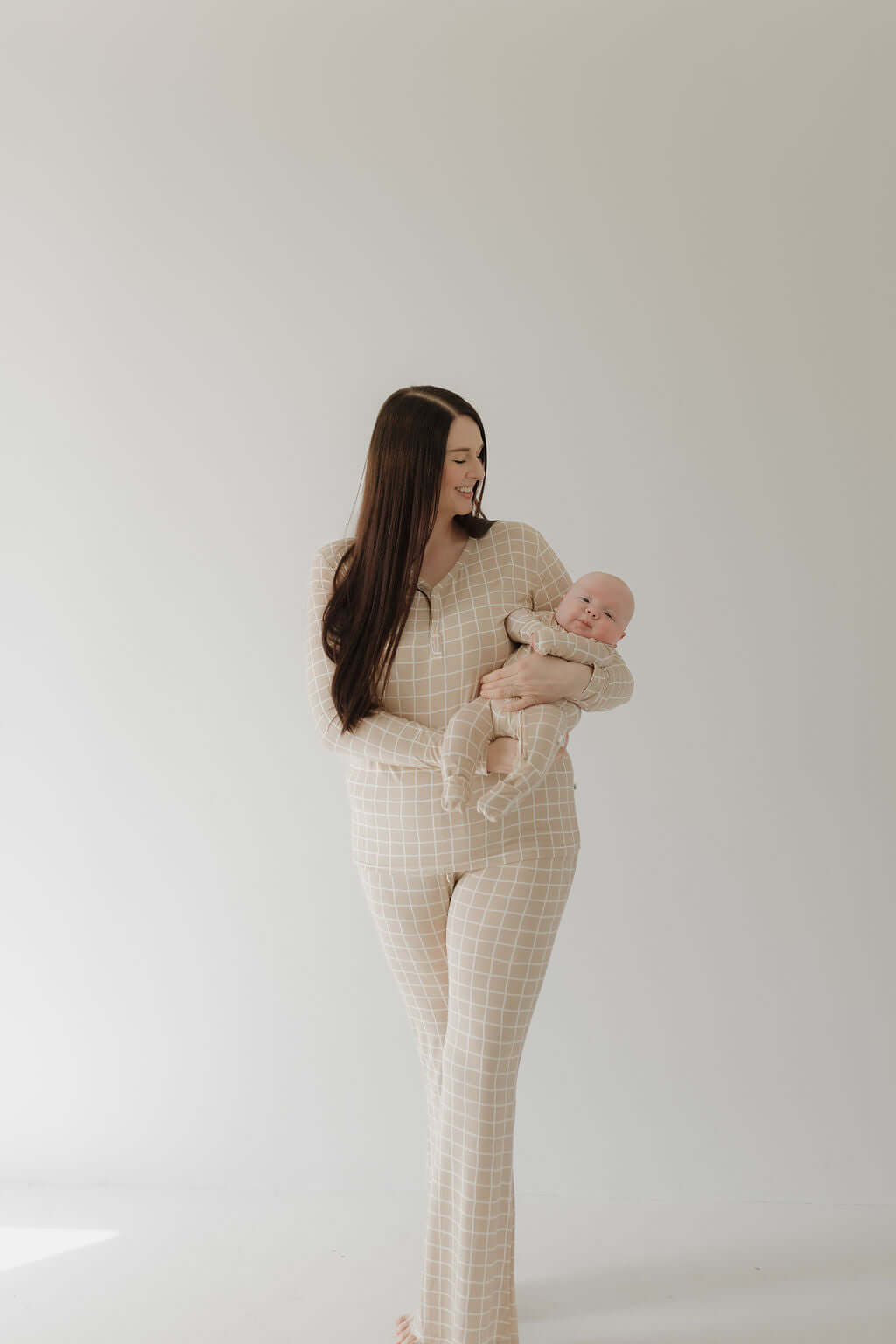 Grid | Women's Bamboo Pajama | Milk & Baby