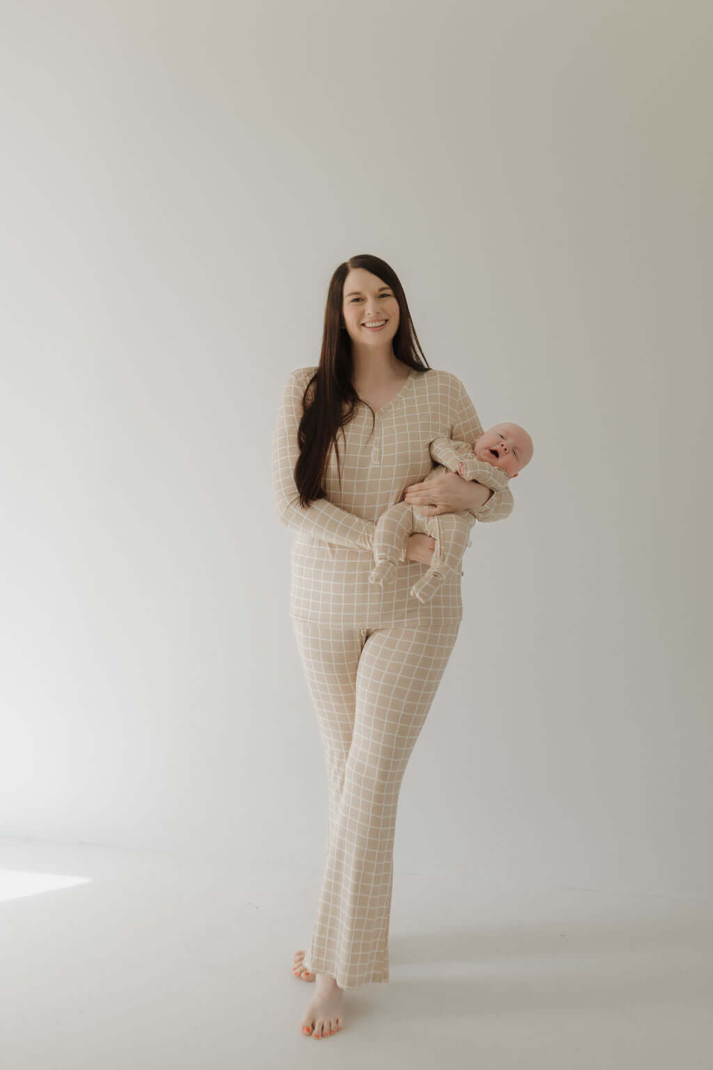 Grid | Women's Bamboo Pajama | Milk & Baby