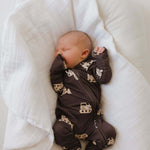 Bulldozer | Bamboo Zip Pajamas | Milk & Baby